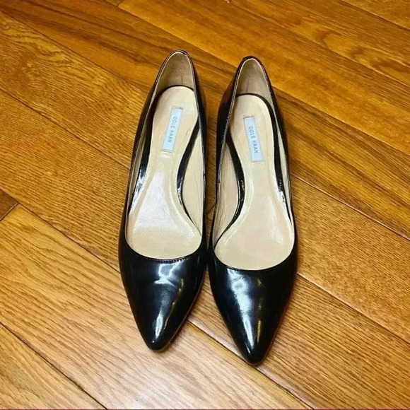 Cole Haan Patent Leather Women's Wedge Pump - Picture 2 of 6